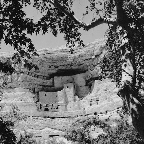 Photograph of cliff-side pueblo dwelling nicknamed Montezuma's Castle